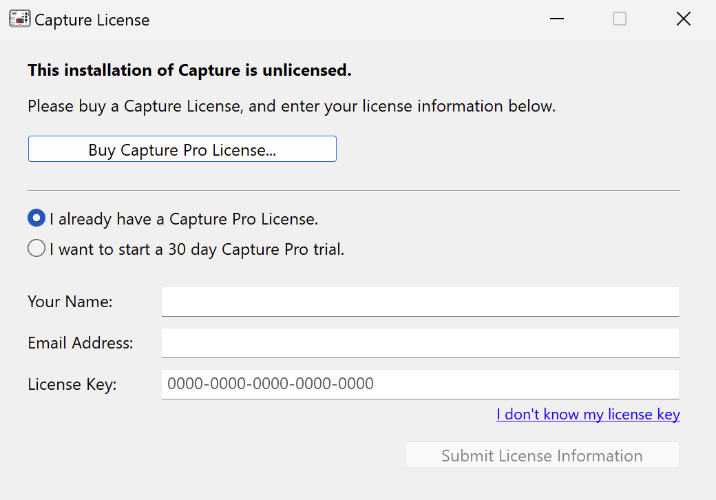 Installing Capture