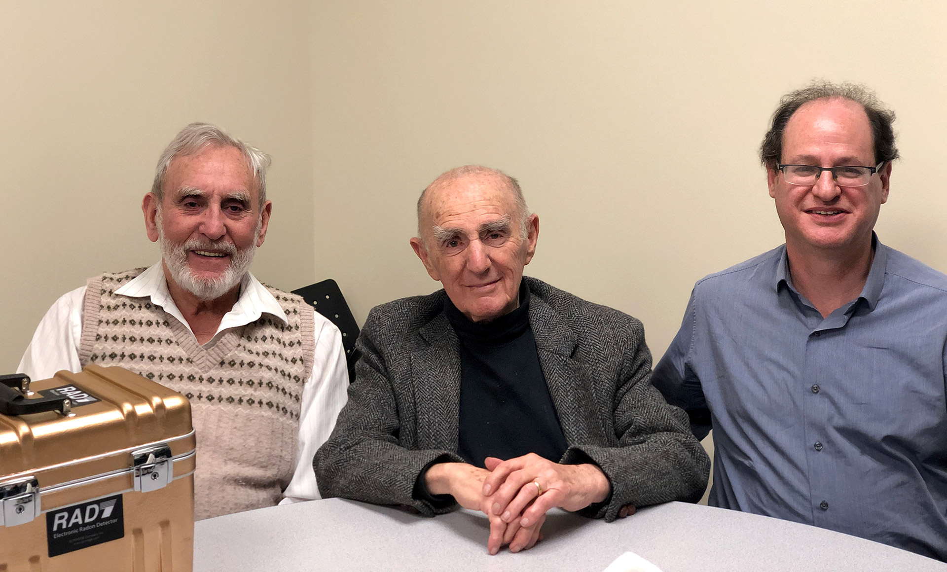 Dr. Derek Lane-Smith, Professor Lee Grodzins and Stephen Shefsky