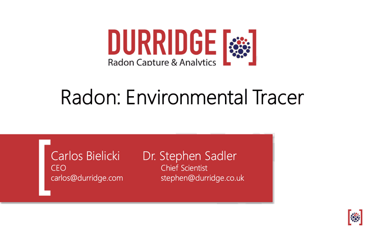 Radon as an Environmental Tracer for Geological Studies